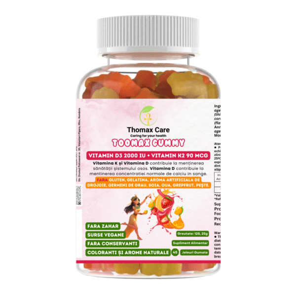 TooMax Gummy Vitamin D3 2000 IU + Vitamin K2 90 mcg